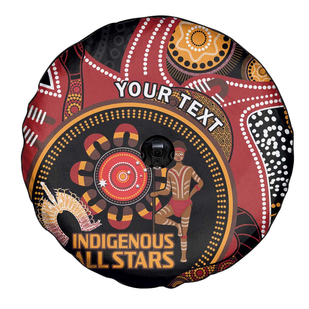 Custom Australia Indigenous Rugby Spare Tire Cover 2024 Aboriginal All Stars