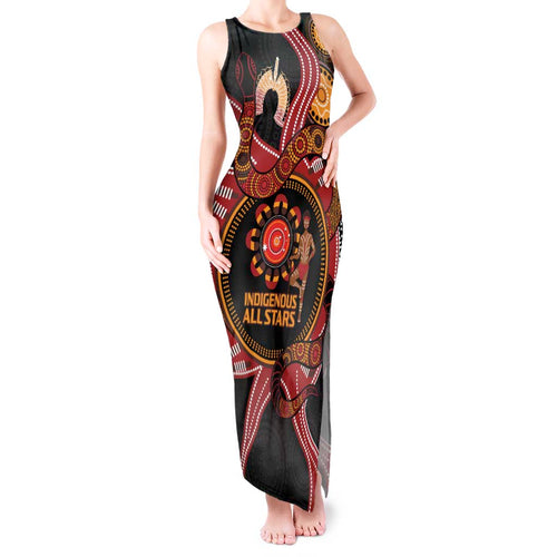 Custom Australia Indigenous Rugby Tank Maxi Dress 2024 Aboriginal All Stars