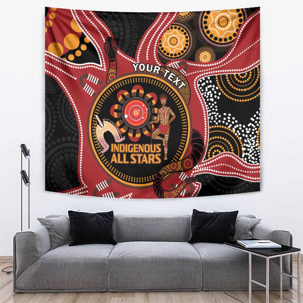 Custom Australia Indigenous Rugby Tapestry 2024 Aboriginal All Stars
