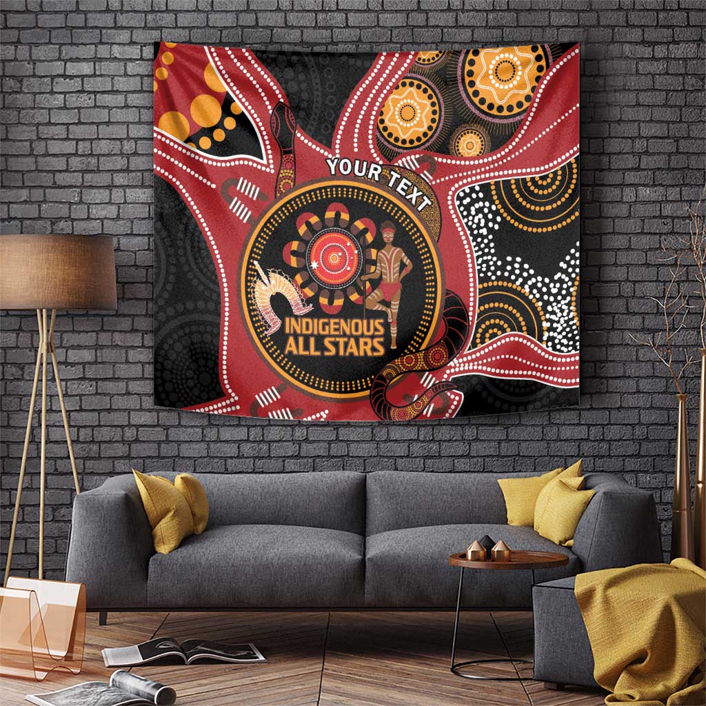 Custom Australia Indigenous Rugby Tapestry 2024 Aboriginal All Stars