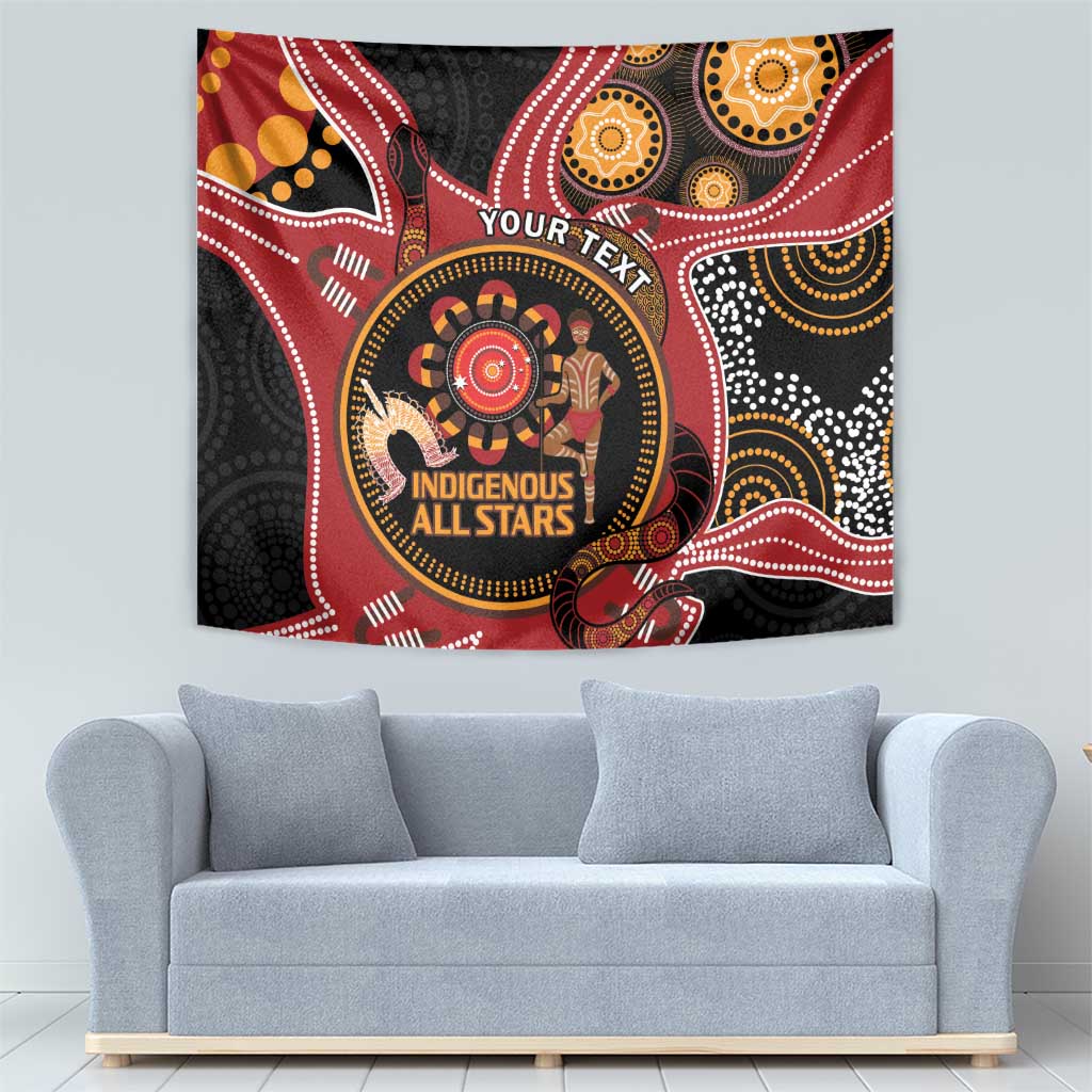 Custom Australia Indigenous Rugby Tapestry 2024 Aboriginal All Stars