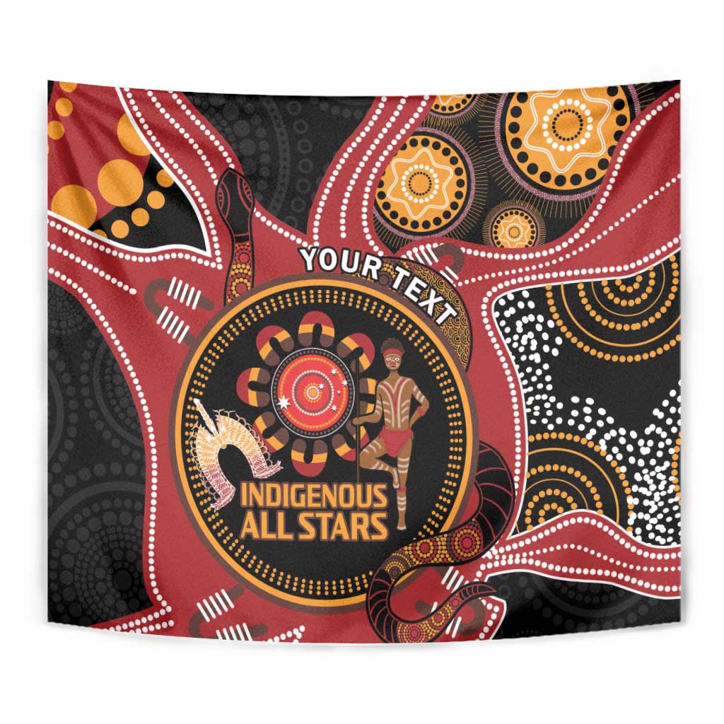 Custom Australia Indigenous Rugby Tapestry 2024 Aboriginal All Stars
