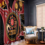 Custom Australia Indigenous Rugby Window Curtain 2024 Aboriginal All Stars