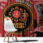 Custom Australia Indigenous Rugby Window Curtain 2024 Aboriginal All Stars