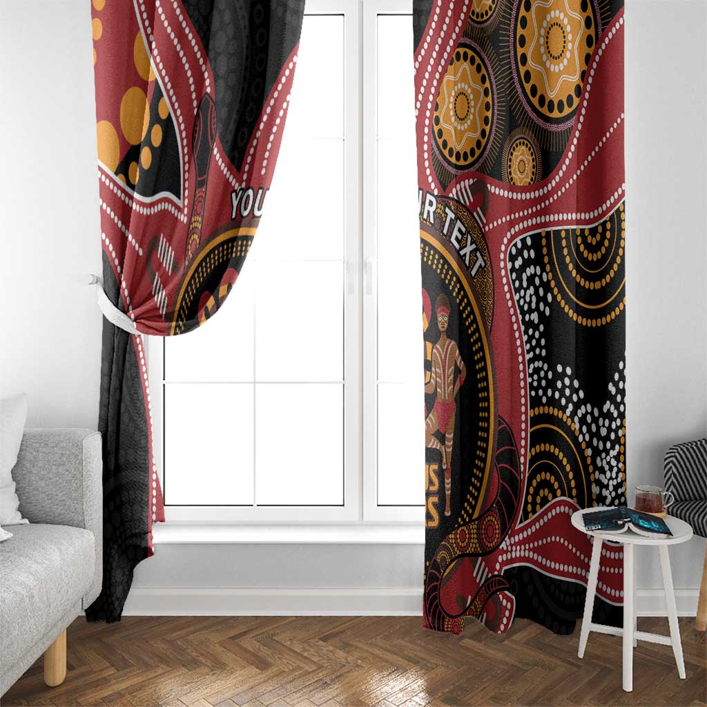 Custom Australia Indigenous Rugby Window Curtain 2024 Aboriginal All Stars