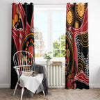 Custom Australia Indigenous Rugby Window Curtain 2024 Aboriginal All Stars