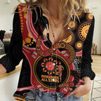 Custom Australia Indigenous Rugby Women Casual Shirt 2024 Aboriginal All Stars
