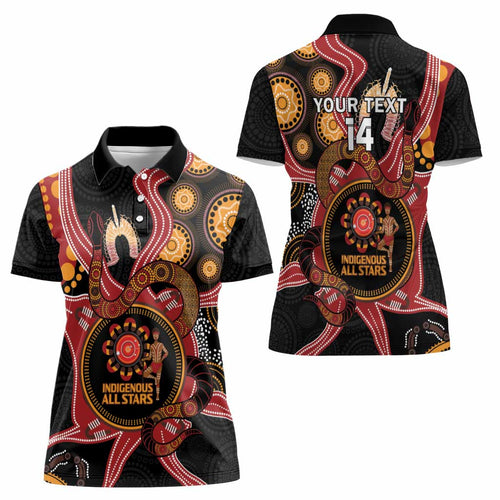 Custom Australia Indigenous Rugby Women Polo Shirt 2024 Aboriginal All Stars