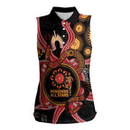 Custom Australia Indigenous Rugby Women Sleeveless Polo Shirt 2024 Aboriginal All Stars