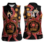 Custom Australia Indigenous Rugby Women Sleeveless Polo Shirt 2024 Aboriginal All Stars
