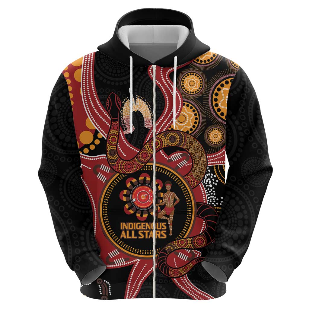 Custom Australia Indigenous Rugby Zip Hoodie 2024 Aboriginal All Stars