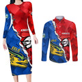 personalised-eels-and-knights-rugby-couples-matching-long-sleeve-bodycon-dress-and-long-sleeve-button-shirts-2023-sporty-version