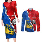 personalised-eels-and-knights-rugby-couples-matching-long-sleeve-bodycon-dress-and-long-sleeve-button-shirts-2023-sporty-version