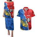 personalised-eels-and-knights-rugby-couples-matching-puletasi-dress-and-hawaiian-shirt-2023-sporty-version
