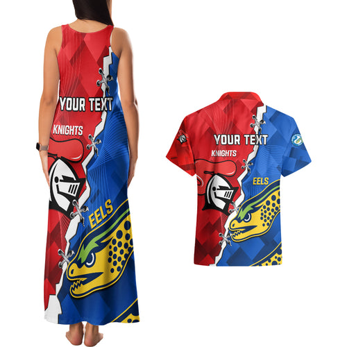 personalised-eels-and-knights-rugby-couples-matching-tank-maxi-dress-and-hawaiian-shirt-2023-sporty-version