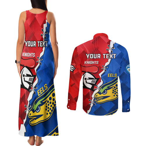 personalised-eels-and-knights-rugby-couples-matching-tank-maxi-dress-and-long-sleeve-button-shirts-2023-sporty-version