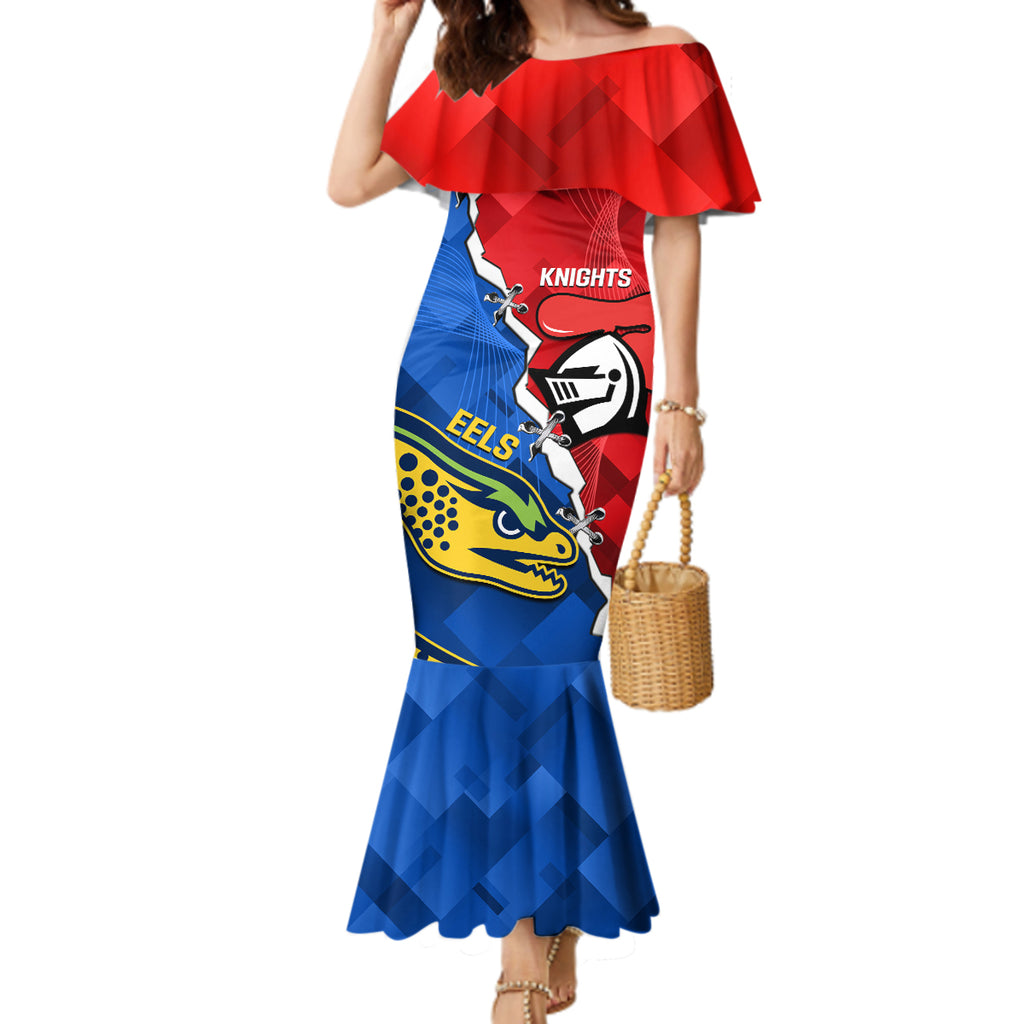 personalised-eels-and-knights-rugby-mermaid-dress-2023-sporty-version
