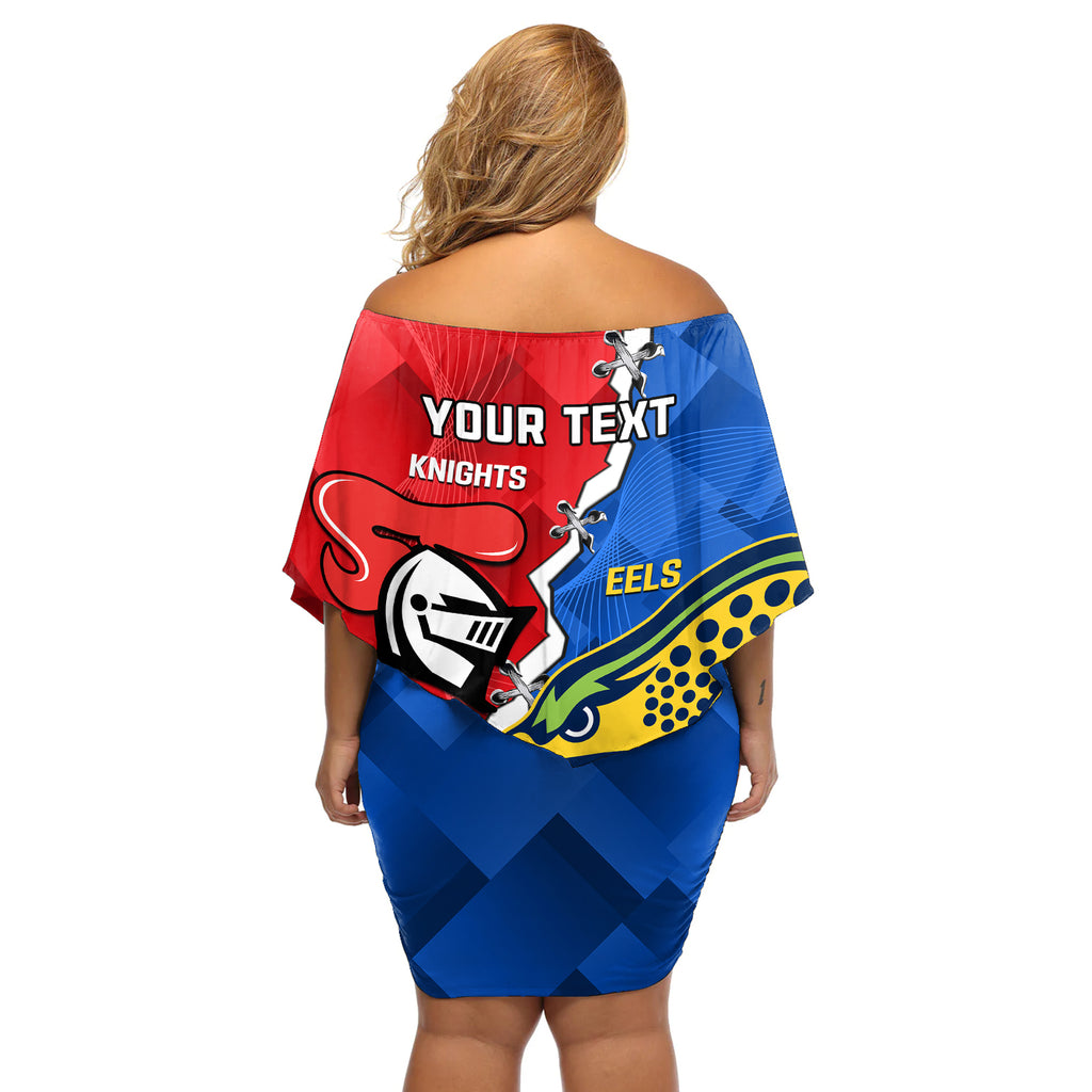 personalised-eels-and-knights-rugby-off-shoulder-short-dress-2023-sporty-version