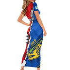 personalised-eels-and-knights-rugby-short-sleeve-bodycon-dress-2023-sporty-version