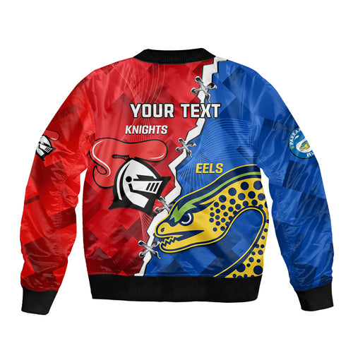 personalised-eels-and-knights-rugby-sleeve-zip-bomber-jacket-2023-sporty-version