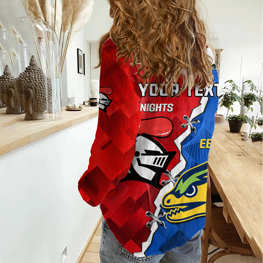 Personalised Eels and Knights Rugby Women Casual Shirt 2023 Sporty Version LT14