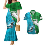 personalised-sharks-and-rabbitohs-rugby-couples-matching-mermaid-dress-and-hawaiian-shirt-2023-sporty-version