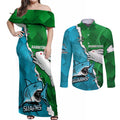 personalised-sharks-and-rabbitohs-rugby-couples-matching-off-shoulder-maxi-dress-and-long-sleeve-button-shirts-2023-sporty-version