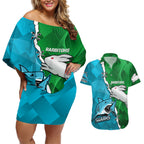 personalised-sharks-and-rabbitohs-rugby-couples-matching-off-shoulder-short-dress-and-hawaiian-shirt-2023-sporty-version