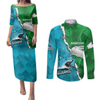 personalised-sharks-and-rabbitohs-rugby-couples-matching-puletasi-dress-and-long-sleeve-button-shirts-2023-sporty-version