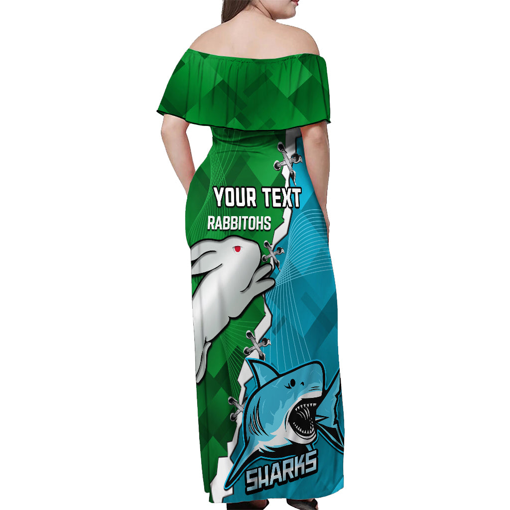 personalised-sharks-and-rabbitohs-rugby-off-shoulder-maxi-dress-2023-sporty-version