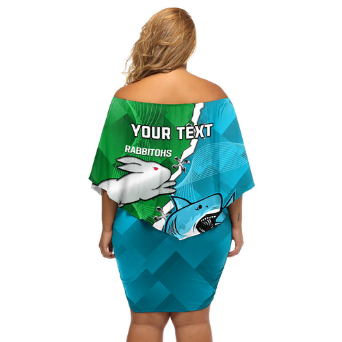 personalised-sharks-and-rabbitohs-rugby-off-shoulder-short-dress-2023-sporty-version