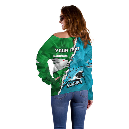 personalised-sharks-and-rabbitohs-rugby-off-shoulder-sweater-2023-sporty-version