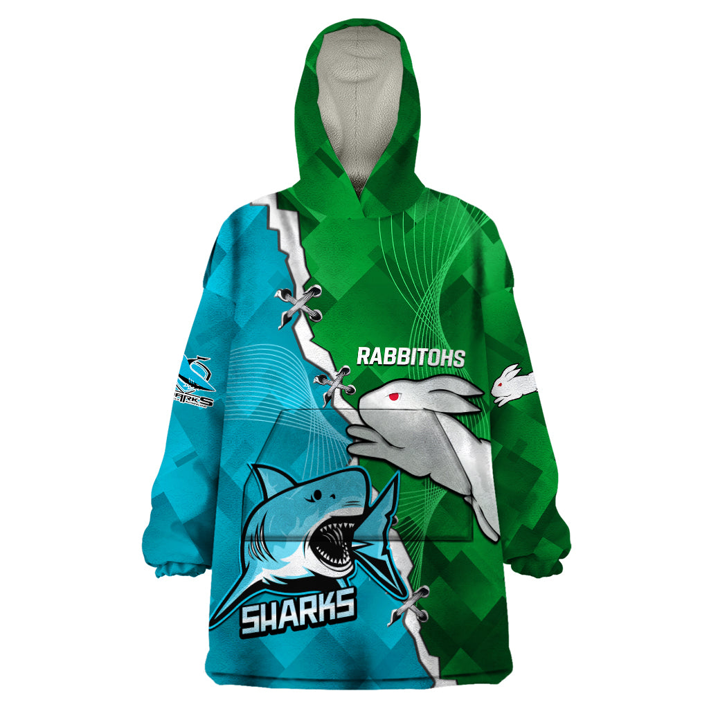 personalised-sharks-and-rabbitohs-rugby-wearable-blanket-hoodie-2023-sporty-version