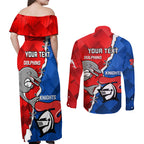 personalised-dolphins-and-knights-rugby-couples-matching-off-shoulder-maxi-dress-and-long-sleeve-button-shirts-2023-sporty-version