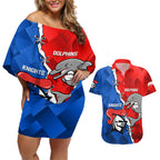 personalised-dolphins-and-knights-rugby-couples-matching-off-shoulder-short-dress-and-hawaiian-shirt-2023-sporty-version