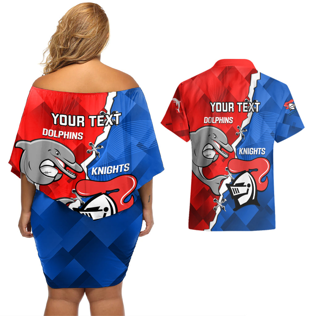 personalised-dolphins-and-knights-rugby-couples-matching-off-shoulder-short-dress-and-hawaiian-shirt-2023-sporty-version