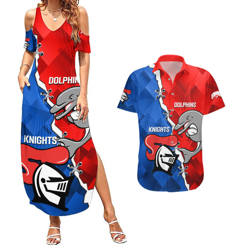 personalised-dolphins-and-knights-rugby-couples-matching-summer-maxi-dress-and-hawaiian-shirt-2023-sporty-version