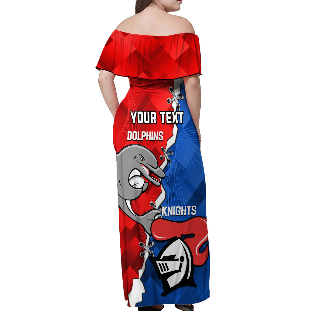 personalised-dolphins-and-knights-rugby-off-shoulder-maxi-dress-2023-sporty-version