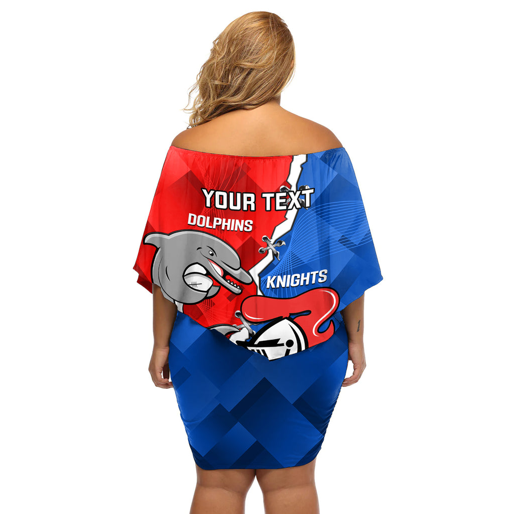 personalised-dolphins-and-knights-rugby-off-shoulder-short-dress-2023-sporty-version