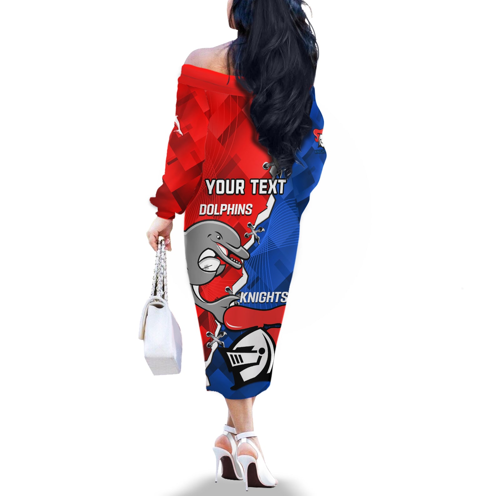 personalised-dolphins-and-knights-rugby-off-the-shoulder-long-sleeve-dress-2023-sporty-version