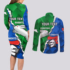 personalised-knights-and-rabbitohs-rugby-couples-matching-long-sleeve-bodycon-dress-and-long-sleeve-button-shirts-2023-sporty-version