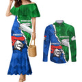 personalised-knights-and-rabbitohs-rugby-couples-matching-mermaid-dress-and-long-sleeve-button-shirts-2023-sporty-version