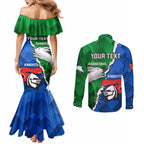 personalised-knights-and-rabbitohs-rugby-couples-matching-mermaid-dress-and-long-sleeve-button-shirts-2023-sporty-version