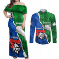 personalised-knights-and-rabbitohs-rugby-couples-matching-off-shoulder-maxi-dress-and-long-sleeve-button-shirts-2023-sporty-version