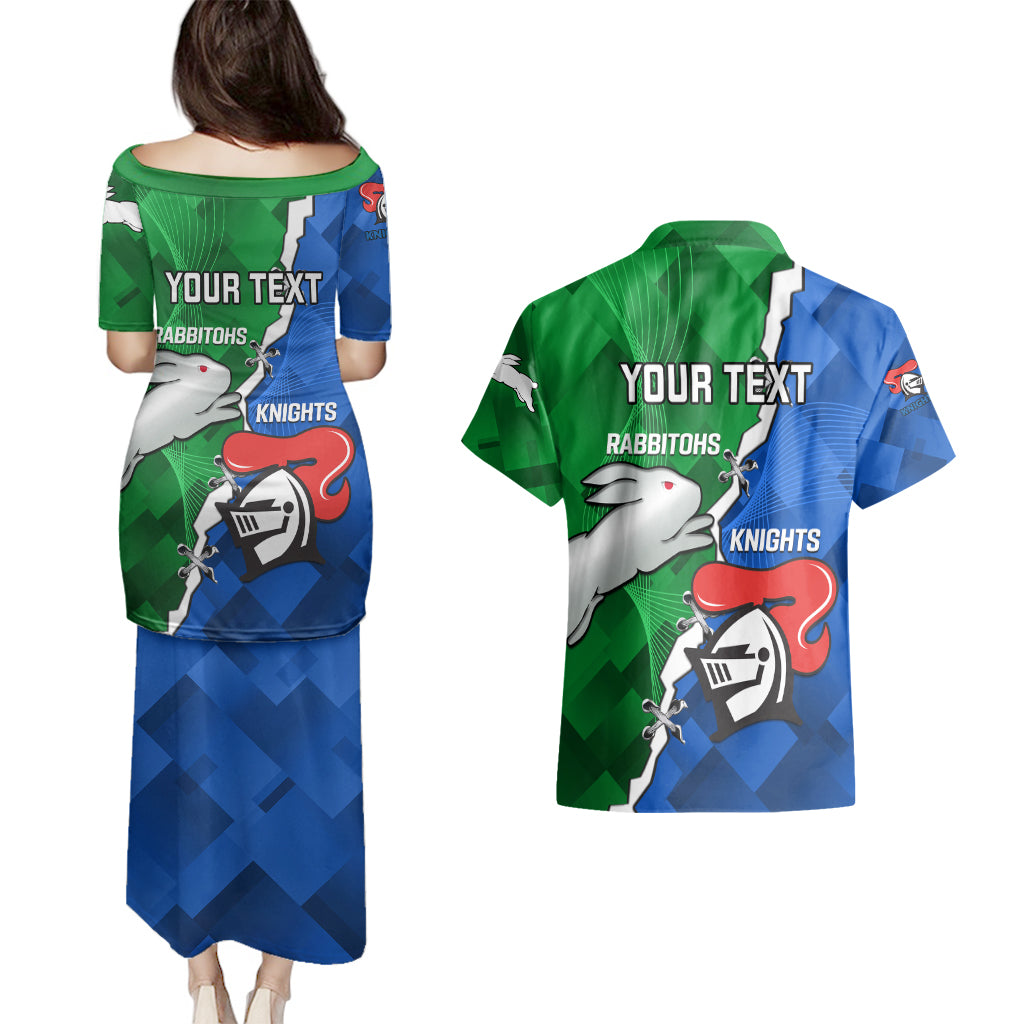 personalised-knights-and-rabbitohs-rugby-couples-matching-puletasi-dress-and-hawaiian-shirt-2023-sporty-version