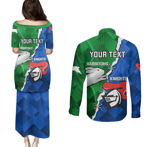 personalised-knights-and-rabbitohs-rugby-couples-matching-puletasi-dress-and-long-sleeve-button-shirts-2023-sporty-version