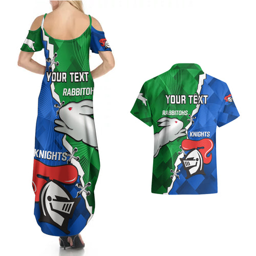 personalised-knights-and-rabbitohs-rugby-couples-matching-summer-maxi-dress-and-hawaiian-shirt-2023-sporty-version