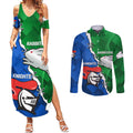 personalised-knights-and-rabbitohs-rugby-couples-matching-summer-maxi-dress-and-long-sleeve-button-shirts-2023-sporty-version