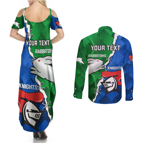 personalised-knights-and-rabbitohs-rugby-couples-matching-summer-maxi-dress-and-long-sleeve-button-shirts-2023-sporty-version