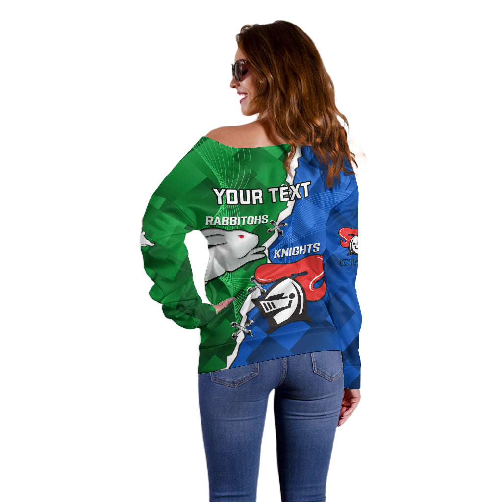 personalised-knights-and-rabbitohs-rugby-off-shoulder-sweater-2023-sporty-version